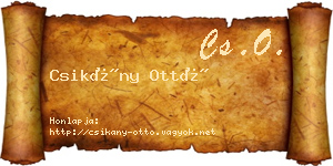 Csikány Ottó névjegykártya