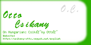 otto csikany business card